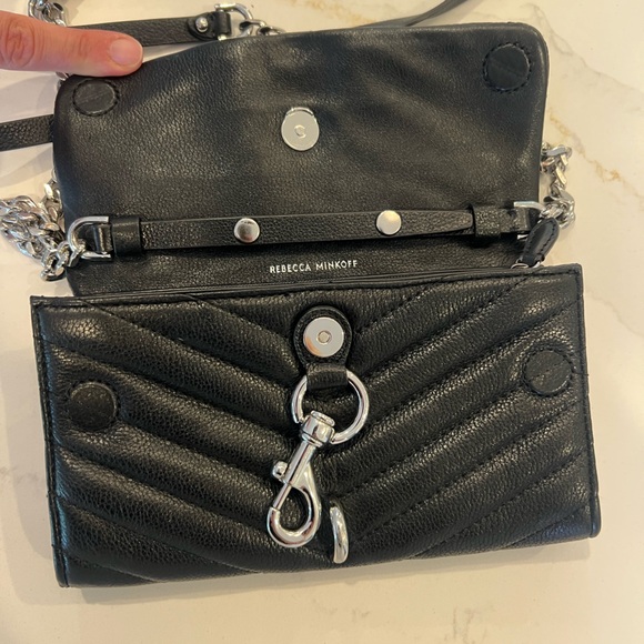 Rebecca Minkoff Leather Edie Wallet on Chain - Picture 2 of 6